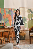The Glow Women Delight Kurung Set - Black Sea