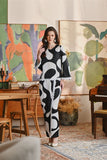 The Glow Women Delight Kurung Set - Black Sea