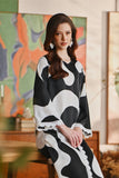 The Glow Women Delight Kurung Set - Black Sea