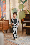 The Glow Delight Kurung Set - Black Sea