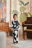 The Glow Delight Kurung Set - Black Sea