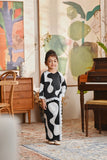 The Glow Delight Kurung Set - Black Sea