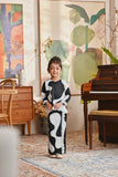 The Glow Delight Kurung Set - Black Sea