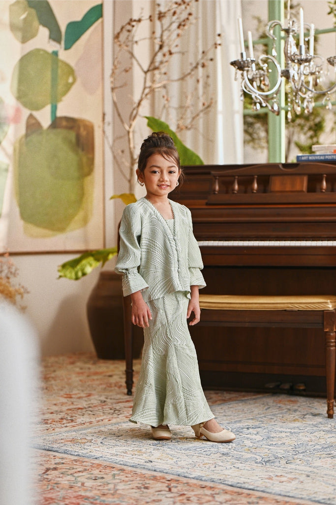 The Glow Lavish Kebaya Set - Desert Sage Jacquard