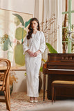 The Glow Women Memoir Kebaya Set - Off White Jacquard