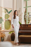The Glow Women Memoir Kebaya Set - Off White Jacquard