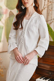 The Glow Women Memoir Kebaya Set - Off White Jacquard
