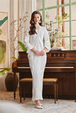 The Glow Women Memoir Kebaya Set - Off White Jacquard