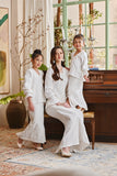 The Glow Women Memoir Kebaya Set - Off White Jacquard