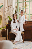 The Glow Women Memoir Kebaya Set - Off White Jacquard