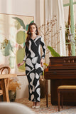 The Glow Women Dazzle Kurung Set - Black Sea