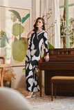 The Glow Women Dazzle Kurung Set - Black Sea