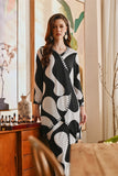 The Glow Women Dazzle Kurung Set - Black Sea