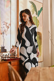 The Glow Women Dazzle Kurung Set - Black Sea