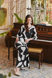 The Glow Women Dazzle Kurung Set - Black Sea