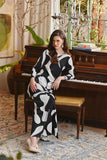The Glow Women Dazzle Kurung Set - Black Sea