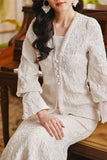 The Glow Women Lavish Kebaya Set - Whisper Pink Jacquard