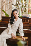 The Glow Women Lavish Kebaya Set - Whisper Pink Jacquard