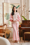 The Glow Women Glossy Kurung Set - Pink Carnation