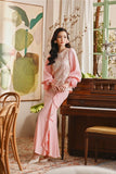 The Glow Women Glossy Kurung Set - Pink Carnation