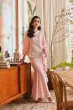 The Glow Women Glossy Kurung Set - Pink Carnation