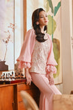 The Glow Women Glossy Kurung Set - Pink Carnation