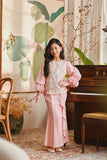 The Glow Glossy Kurung Set - Pink Carnation