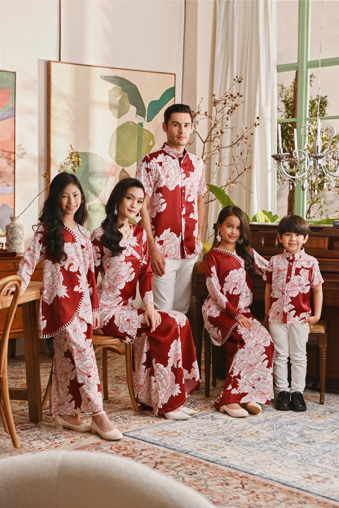 The Glow Women Dazzle Kurung Set - Ruby
