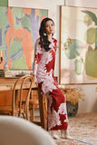 The Glow Women Dazzle Kurung Set - Ruby