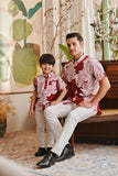 The Glow Men Batik Shirt - Ruby