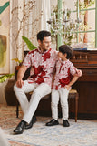 The Glow Men Batik Shirt - Ruby