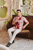 The Glow Men Batik Shirt - Ruby