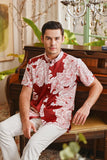 The Glow Men Batik Shirt - Ruby