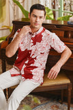 The Glow Men Batik Shirt - Ruby