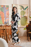 The Glow Women Dazzle Kurung Set - Black Sea