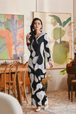 The Glow Women Dazzle Kurung Set - Black Sea