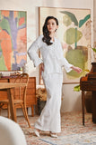 The Glow Women Memoir Kebaya Set - Off White Jacquard