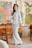 The Glow Women Memoir Kebaya Set - Off White Jacquard
