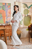 The Glow Women Memoir Kebaya Set - Off White Jacquard