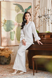 The Glow Women Memoir Kebaya Set - Off White Jacquard