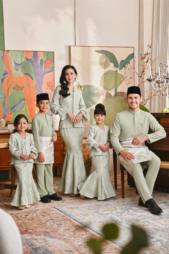 The Glow Lavish Kebaya Set - Desert Sage Jacquard