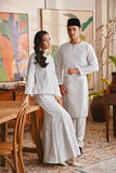 The Glow Women Glitz Kurung Set - White Jacquard