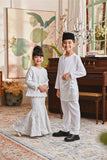 The Glow Glitz Kurung Set - White Jacquard