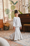 The Glow Glitz Kurung Set - White Jacquard