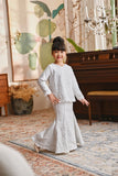 The Glow Glitz Kurung Set - White Jacquard