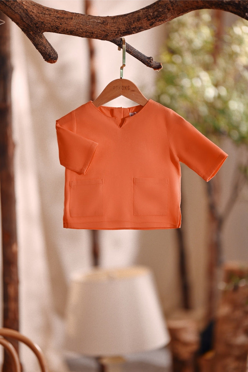 The Bayu Babies Kurta - Orange