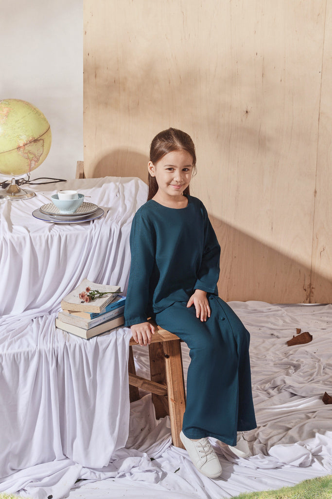 Emerald Green Top Blouse with Skirt