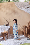 Printed Blouse with Folded Skirt