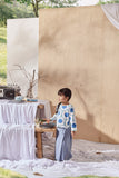 Pesak corak Blouse with folded Skirt