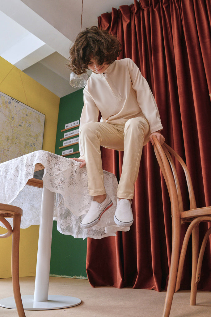 baju melayu budak cotton